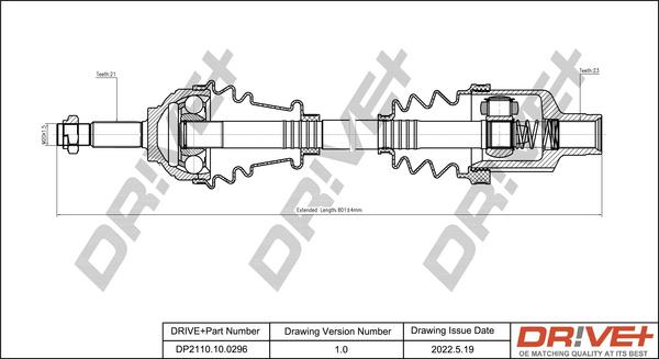 Dr!ve+ DP2110.10.0296 - Albero motore / Semiasse autozon.pro