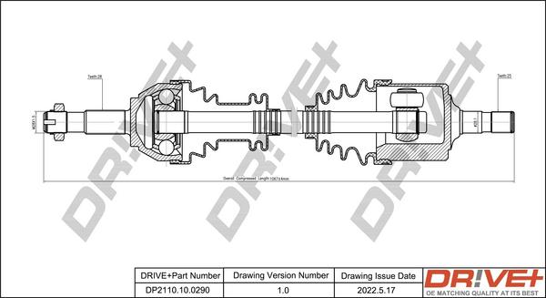 Dr!ve+ DP2110.10.0290 - Albero motore / Semiasse autozon.pro