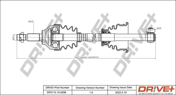 Dr!ve+ DP2110.10.0298 - Albero motore / Semiasse autozon.pro