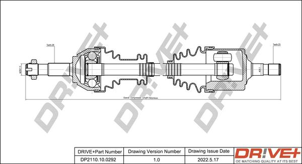 Dr!ve+ DP2110.10.0292 - Albero motore / Semiasse autozon.pro