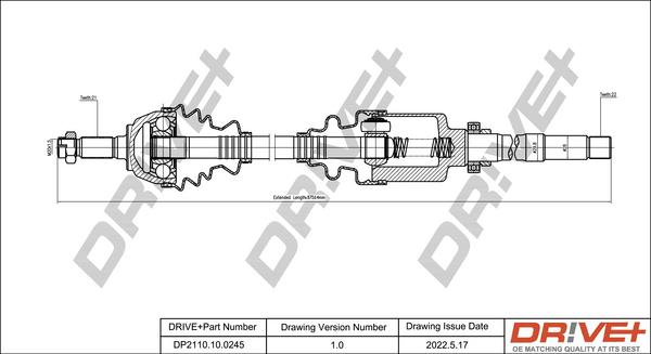 Dr!ve+ DP2110.10.0245 - Albero motore / Semiasse autozon.pro