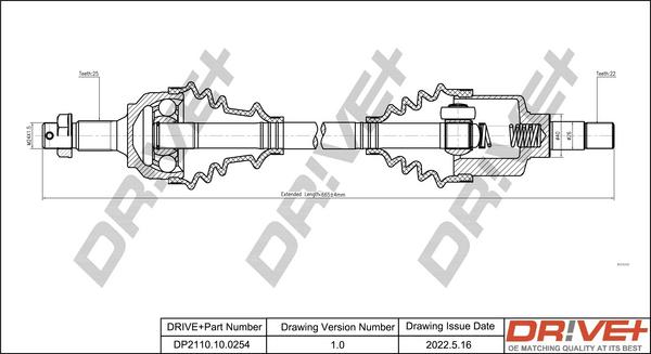 Dr!ve+ DP2110.10.0254 - Albero motore / Semiasse autozon.pro