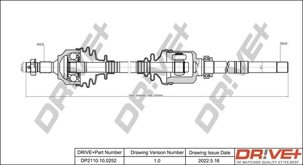 Dr!ve+ DP2110.10.0252 - Albero motore / Semiasse autozon.pro