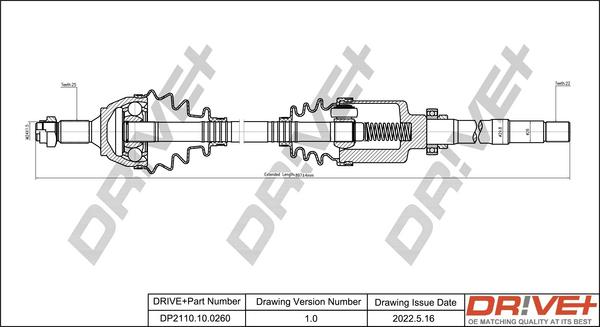 Dr!ve+ DP2110.10.0260 - Albero motore / Semiasse autozon.pro