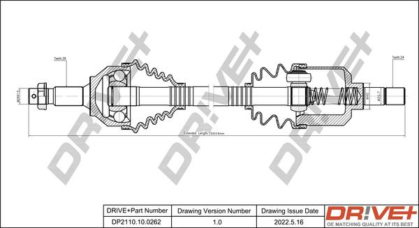 Dr!ve+ DP2110.10.0262 - Albero motore / Semiasse autozon.pro