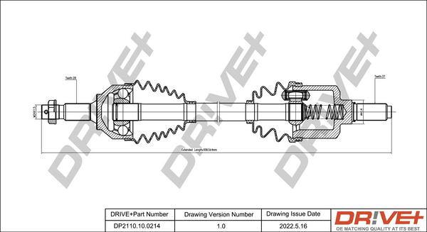 Dr!ve+ DP2110.10.0214 - Albero motore / Semiasse autozon.pro