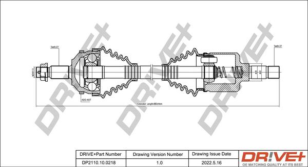 Dr!ve+ DP2110.10.0218 - Albero motore / Semiasse autozon.pro