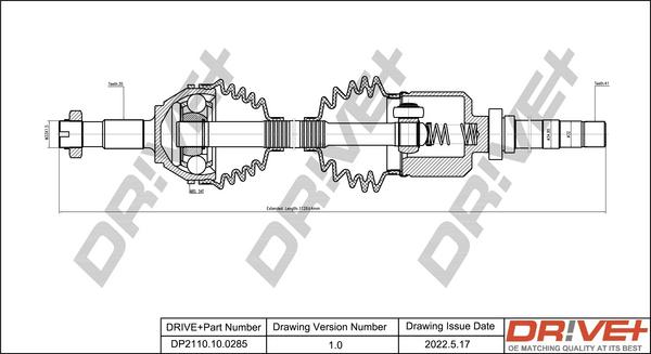 Dr!ve+ DP2110.10.0285 - Albero motore / Semiasse autozon.pro