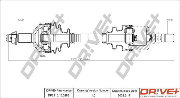 Dr!ve+ DP2110.10.0288 - Albero motore / Semiasse autozon.pro