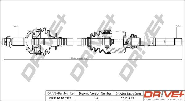 Dr!ve+ DP2110.10.0287 - Albero motore / Semiasse autozon.pro