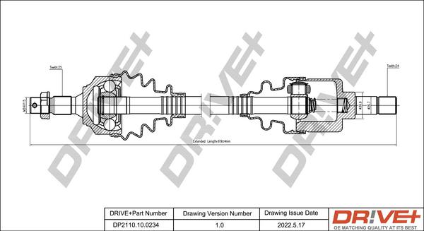 Dr!ve+ DP2110.10.0234 - Albero motore / Semiasse autozon.pro