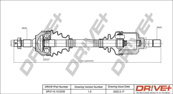 Dr!ve+ DP2110.10.0235 - Albero motore / Semiasse autozon.pro