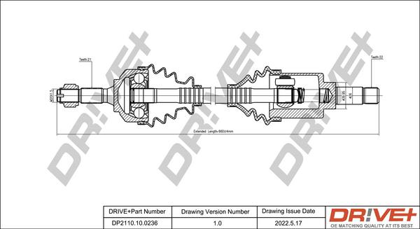 Dr!ve+ DP2110.10.0236 - Albero motore / Semiasse autozon.pro