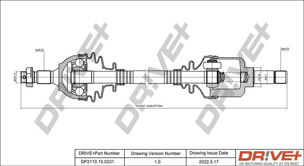 Dr!ve+ DP2110.10.0231 - Albero motore / Semiasse autozon.pro