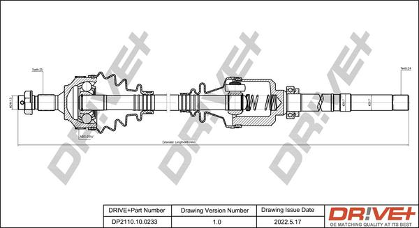 Dr!ve+ DP2110.10.0233 - Albero motore / Semiasse autozon.pro