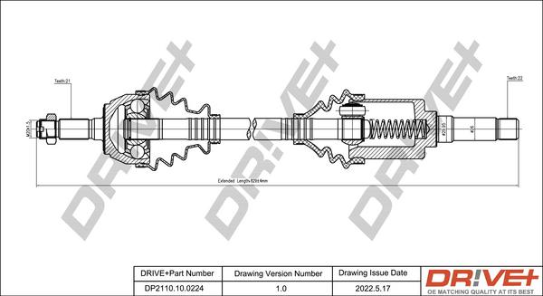 Dr!ve+ DP2110.10.0224 - Albero motore / Semiasse autozon.pro