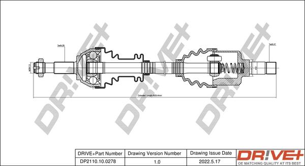 Dr!ve+ DP2110.10.0278 - Albero motore / Semiasse autozon.pro