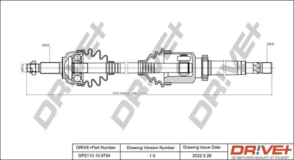 Dr!ve+ DP2110.10.0794 - Albero motore / Semiasse autozon.pro