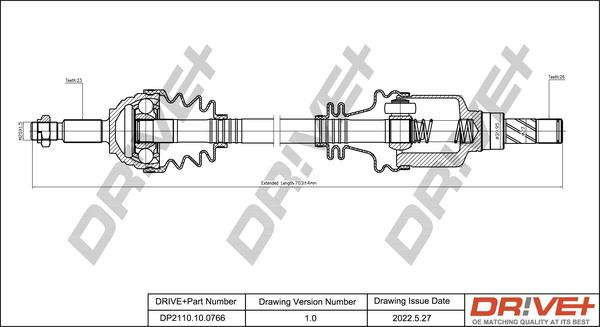 Dr!ve+ DP2110.10.0766 - Albero motore / Semiasse autozon.pro