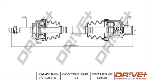 Dr!ve+ DP2110.10.0726 - Albero motore / Semiasse autozon.pro