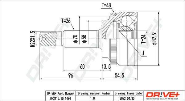 Dr!ve+ DP2110.10.1494 - Kit giunti, Semiasse autozon.pro