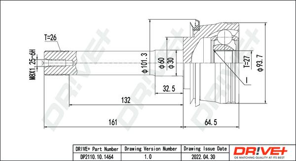 Dr!ve+ DP2110.10.1464 - Kit giunti, Semiasse autozon.pro