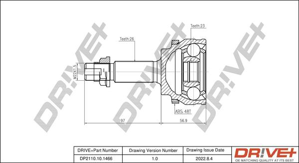 Dr!ve+ DP2110.10.1466 - Kit giunti, Semiasse autozon.pro