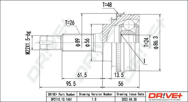 Dr!ve+ DP2110.10.1461 - Kit giunti, Semiasse autozon.pro