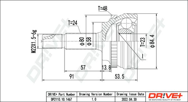 Dr!ve+ DP2110.10.1467 - Kit giunti, Semiasse autozon.pro