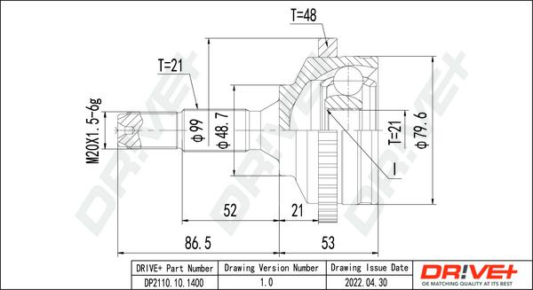 Dr!ve+ DP2110.10.1400 - Kit giunti, Semiasse autozon.pro