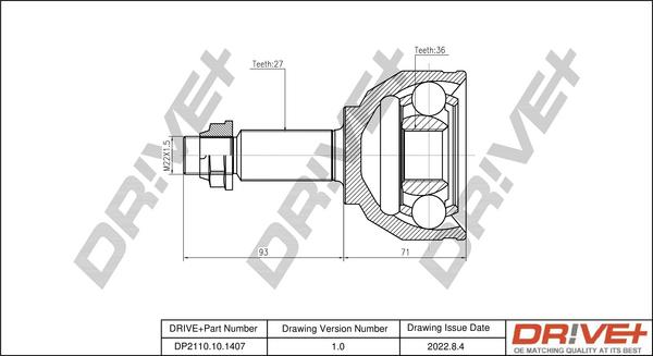 Dr!ve+ DP2110.10.1407 - Kit giunti, Semiasse autozon.pro