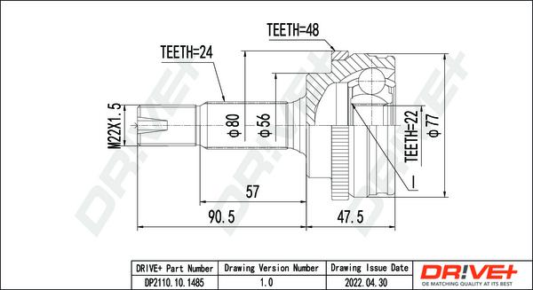 Dr!ve+ DP2110.10.1485 - Kit giunti, Semiasse autozon.pro