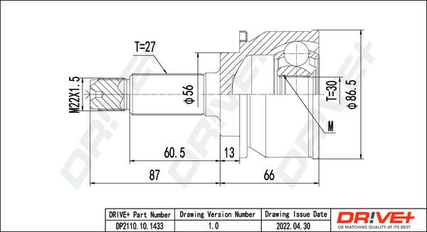 Dr!ve+ DP2110.10.1433 - Kit giunti, Semiasse autozon.pro