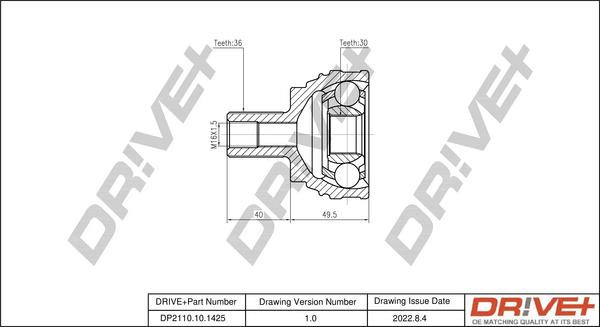 Dr!ve+ DP2110.10.1425 - Kit giunti, Semiasse autozon.pro