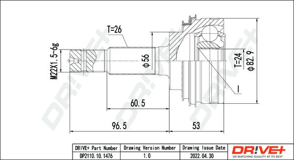 Dr!ve+ DP2110.10.1476 - Kit giunti, Semiasse autozon.pro