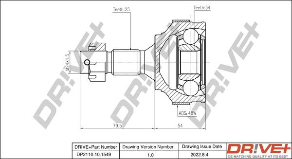 Dr!ve+ DP2110.10.1549 - Kit giunti, Semiasse autozon.pro