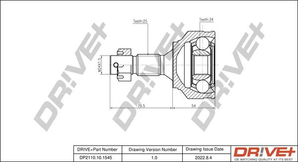 Dr!ve+ DP2110.10.1545 - Kit giunti, Semiasse autozon.pro