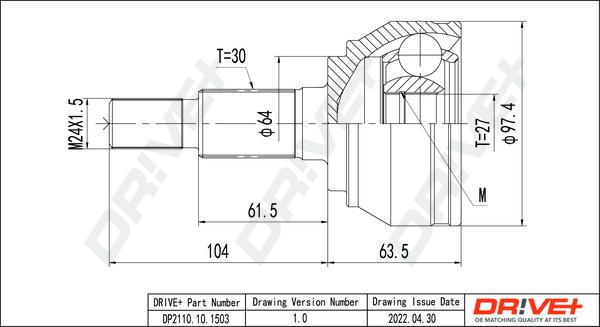 Dr!ve+ DP2110.10.1503 - Kit giunti, Semiasse autozon.pro