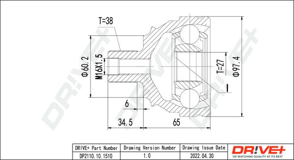 Dr!ve+ DP2110.10.1510 - Kit giunti, Semiasse autozon.pro