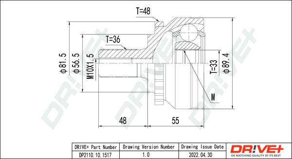 Dr!ve+ DP2110.10.1517 - Kit giunti, Semiasse autozon.pro