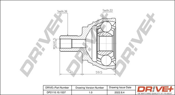 Dr!ve+ DP2110.10.1537 - Kit giunti, Semiasse autozon.pro