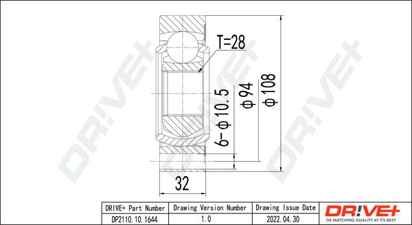 Dr!ve+ DP2110.10.1644 - Kit giunti, Semiasse autozon.pro