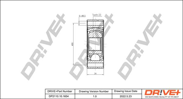 Dr!ve+ DP2110.10.1654 - Kit giunti, Semiasse autozon.pro