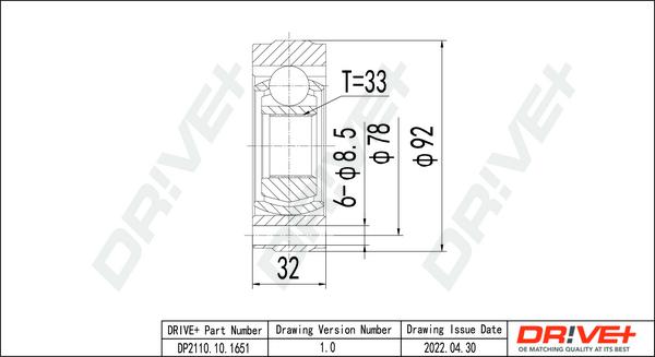 Dr!ve+ DP2110.10.1651 - Kit giunti, Semiasse autozon.pro