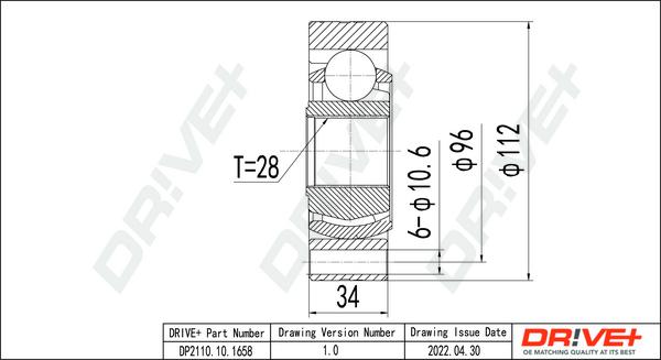 Dr!ve+ DP2110.10.1658 - Kit giunti, Semiasse autozon.pro