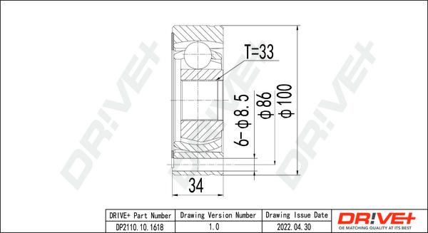 Dr!ve+ DP2110.10.1618 - Kit giunti, Semiasse autozon.pro