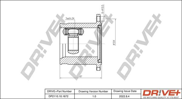 Dr!ve+ DP2110.10.1672 - Kit giunti, Semiasse autozon.pro