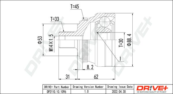 Dr!ve+ DP2110.10.1096 - Kit giunti, Semiasse autozon.pro