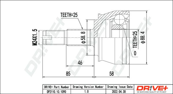 Dr!ve+ DP2110.10.1090 - Kit giunti, Semiasse autozon.pro