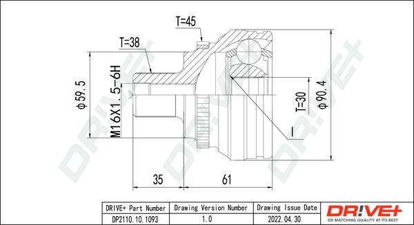 Dr!ve+ DP2110.10.1093 - Kit giunti, Semiasse autozon.pro